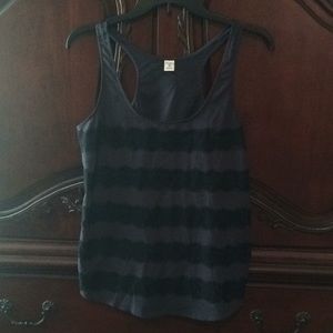 Juniors racer back shirt with lace